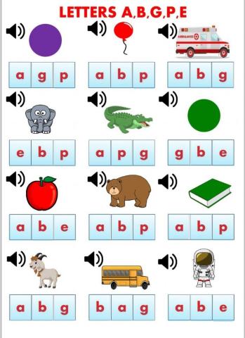 Listen and choose the correct sound a b g p e (2)