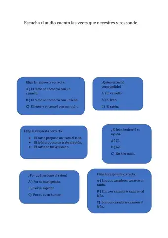 4º CUENTO RATÓN Y LEÓN