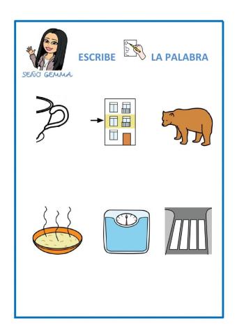 Lectura global:letra s (escribir)