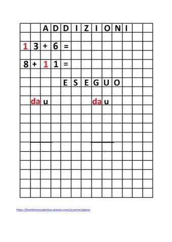 Addizioni in colonna