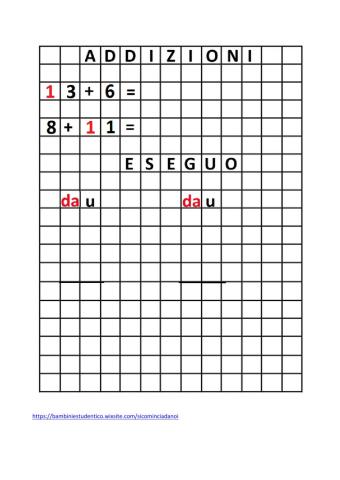 Addizioni in colonna