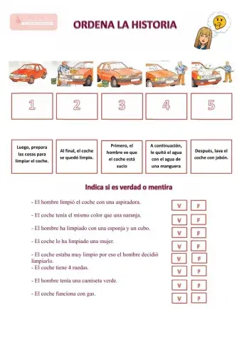 Secuencia temporal coche y absurdos