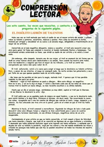 Comprensión lectora nº 1