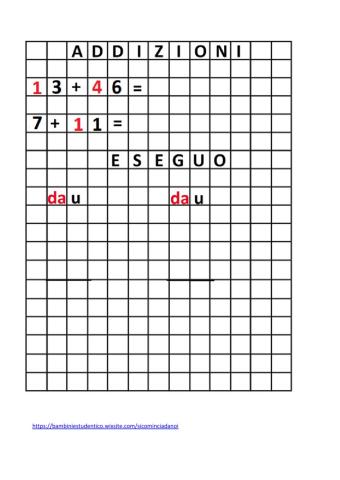 Addizioni in colonna