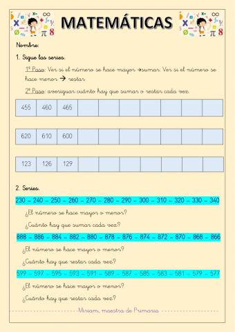 MATEMÁTICAS. Series.