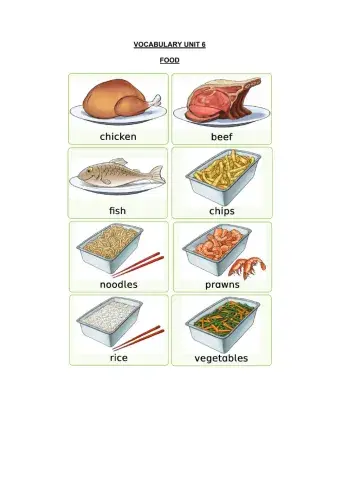 Vocabulary Unit 6 - Flashcards