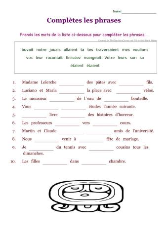 Compléter les phrases