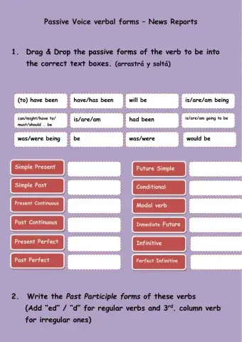 Passive Voice  (all tenses) - News Reports