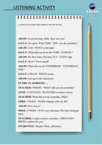 What did you do yesterday?