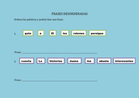 Frases desordenadas