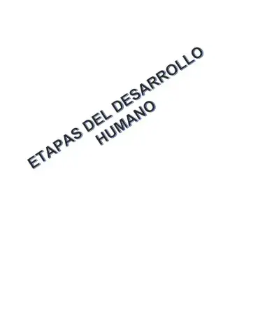Etapas del desarrollo humano