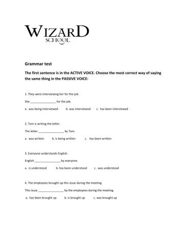 Solutions intermediate grammar test extra