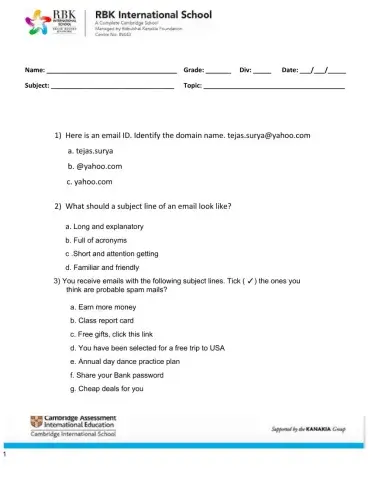 Communication using email