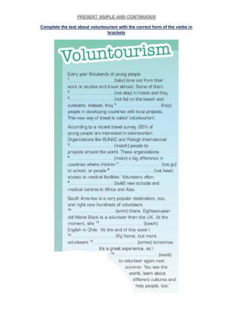 Voluntourism