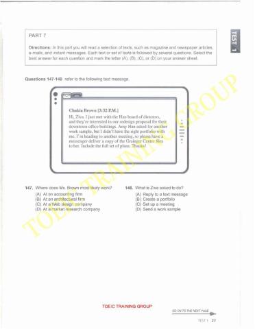 Toeic reading part 7.1, test 1