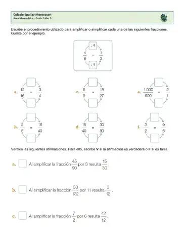 Amplificación y simplificación