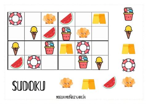 Sudoku. Vocabulario del verano