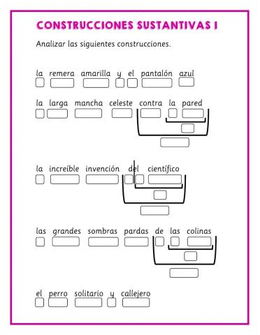 Construcción sustantiva I