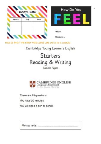 Starters practice Cambridge Exams