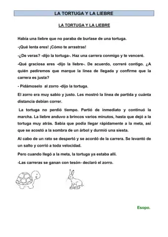 La tortuga y la liebre