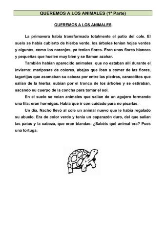 Queremos a los animales (1ª parte)