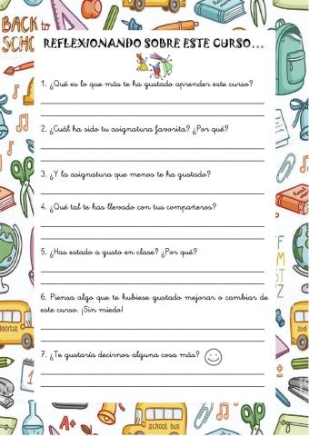 Reflexionando sobre el curso
