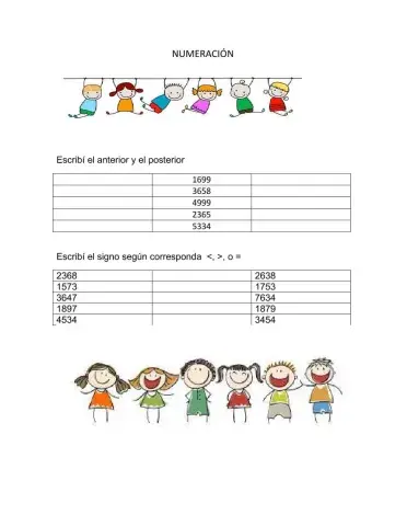 NUMERACIÓN CON CUATRO CIFRAS