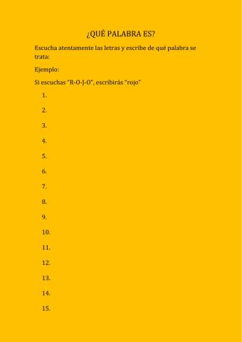 ¿Qué palabra es?