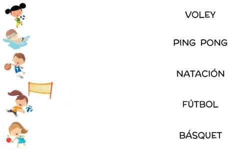 unir con flechas deporte 1