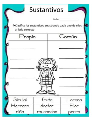 Nombres propios y comunes