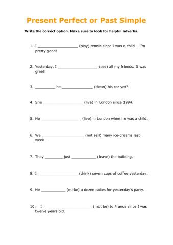 Present Perfect vs. Past Simple