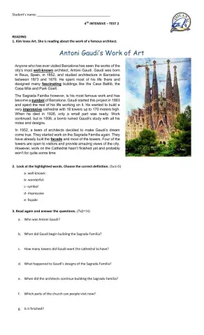 4th Intensive - Test 2