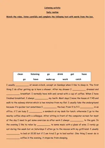 Daily routine listening