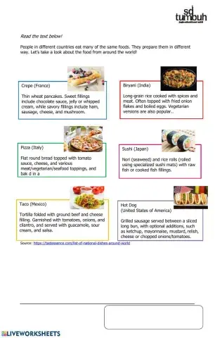 Food Around the world