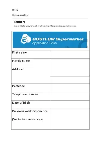 Application form (simple)
