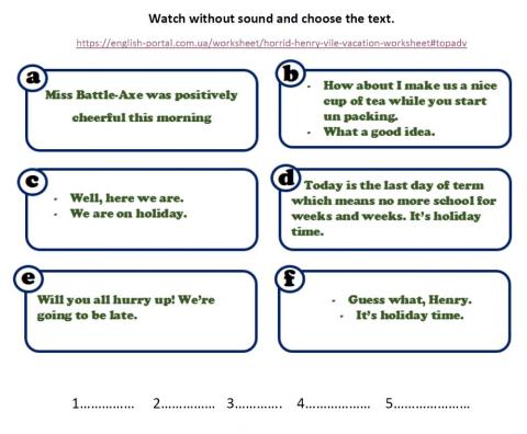 Horrid Henry Vile Vacation Task 2