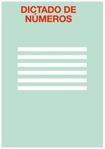 Dictado de números