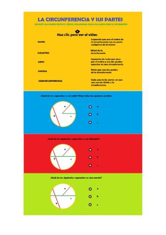 La circunferencia y sus partes