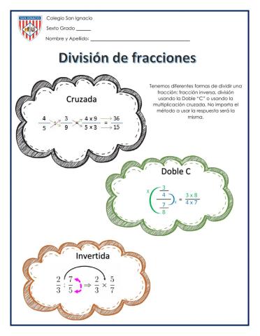División de fracciones