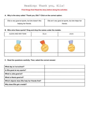 Reading: Thank you, Ella!