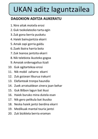 Ukan aditz laguntzailea