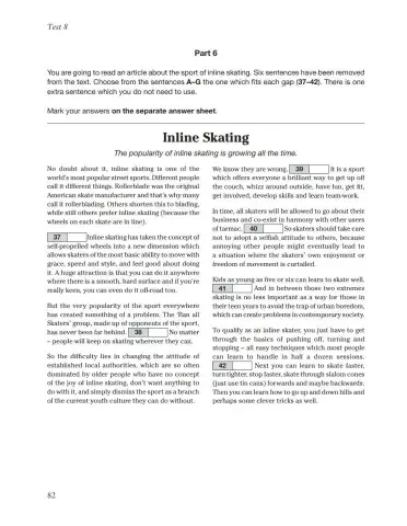 FCE - Reading and use of English Part 6 & 7