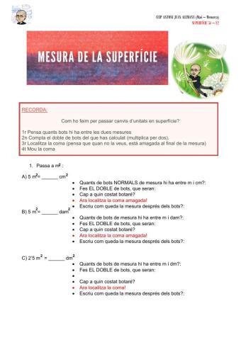 Canvis de mesures de superfície