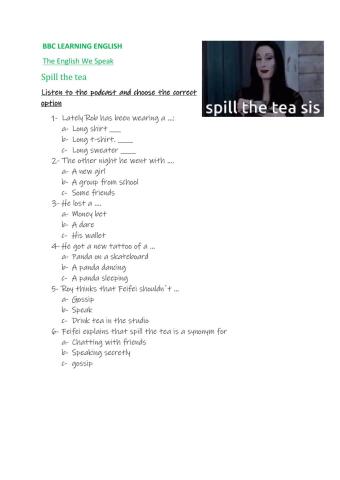 Spill the tea