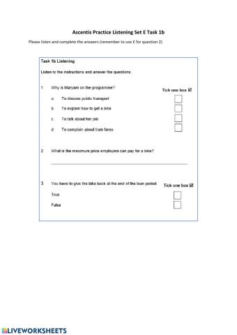 AV Listening Task 1b