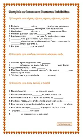 Pronomes Indefinidos