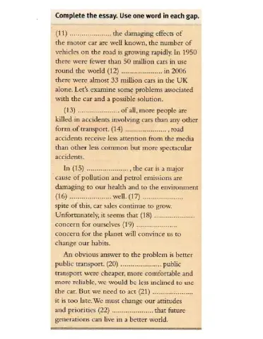 Linking words and passive voice