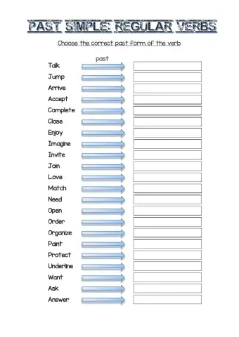 Regular verbs - Past simple