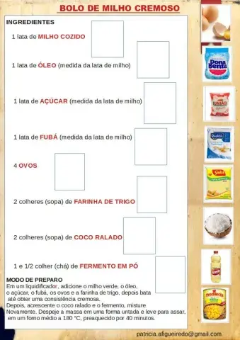 Receita junina bolo de milho