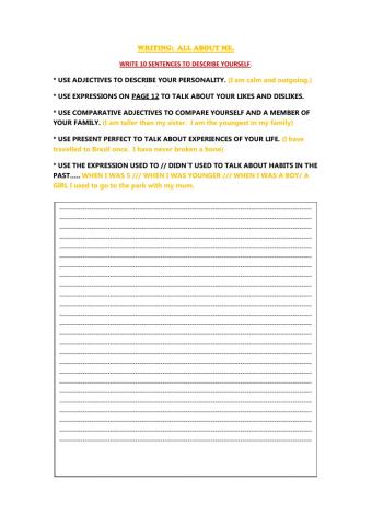 writing.. all about me